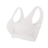 Soutien-gorge de Sport respirant haut Fitness femmes brassière amovible rembourré soutien-gorge de Sport course gymnase sans couture Push Up soutiens-gorge 4