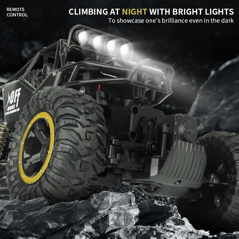 Remote Control 4WD Off Road RC Car with LED Lights