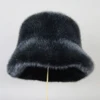 New Women Winter Luxury Knitted Faux Mink Fur Bomber Hat Warm Faux Fur Cap Girls Quality Soft Faux Mink Fur Hats 2