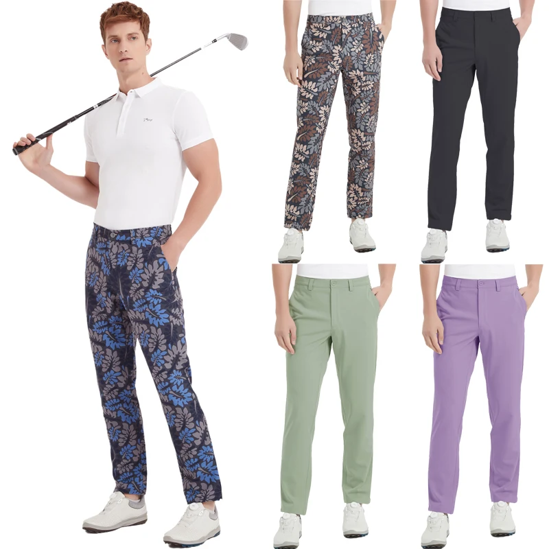 Men's Solid Personalized Elastic Casual Y2K Golf Pants Sweatpants Golf Wear
