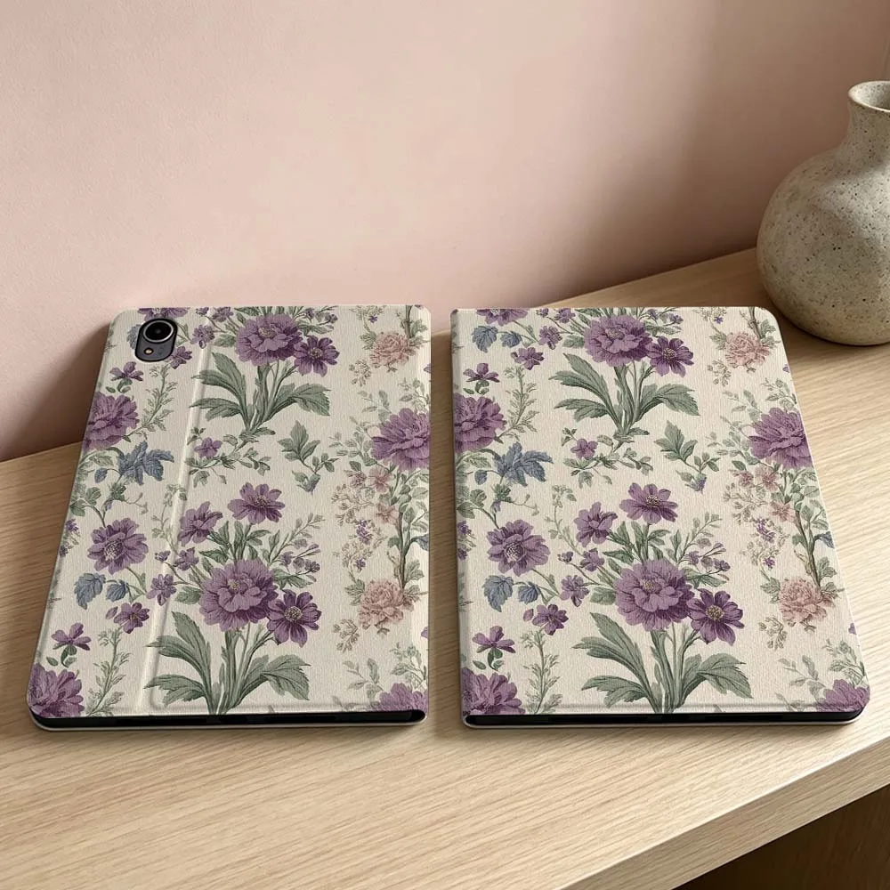 Vintage Floral Tablet Case - Soft Protective Cover with Retro Design