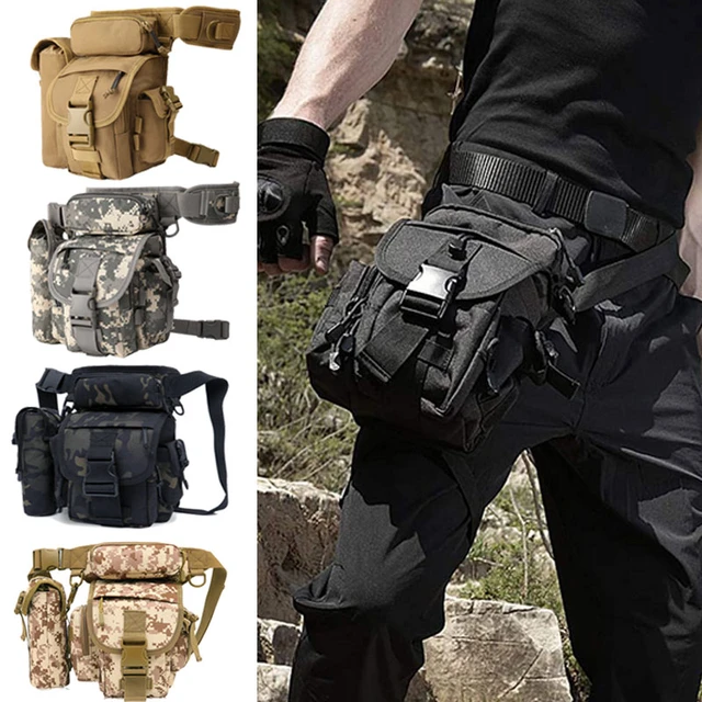 Sacoche de Jambe, Résistance à l'eau, Sacoche Militaire Sac Banane Tactique  Militaire pour Sport Randonnée Camping Moto Vélo Trekking Marche