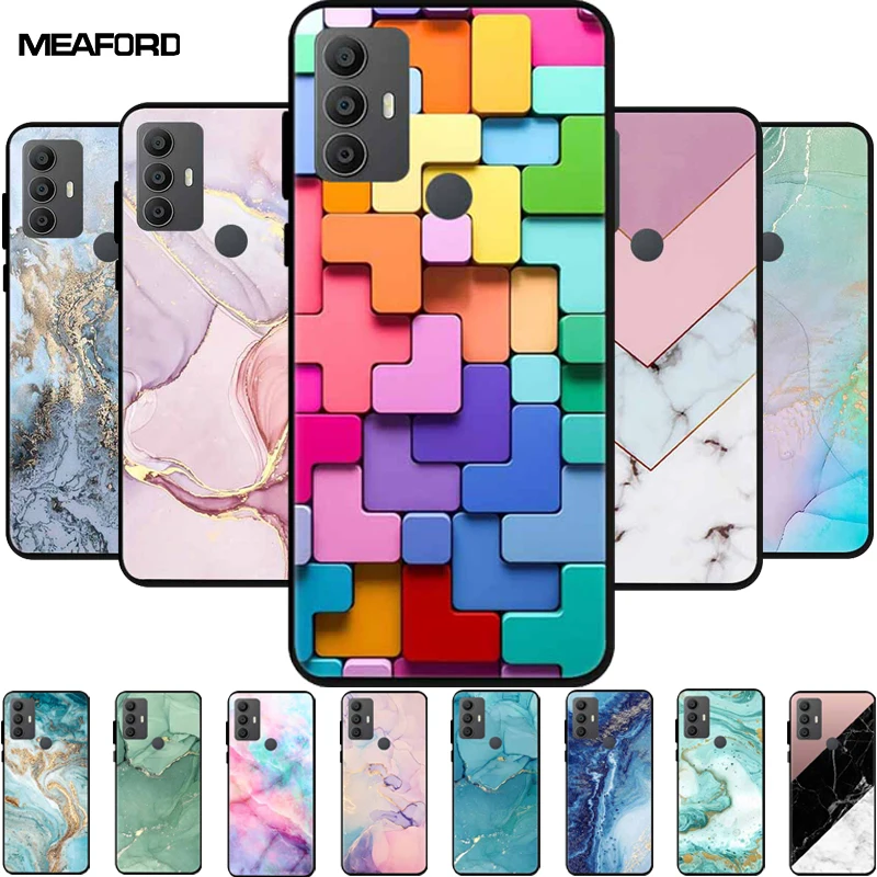 Elegant Marble Silicone Shockproof Phone Case - Soft, Durable Protection