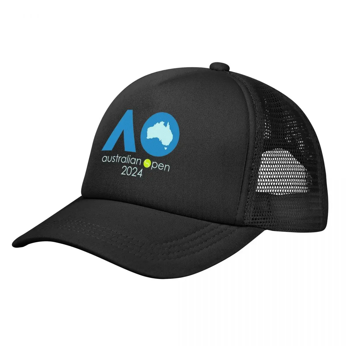 Unisex Cool 2024 AO Tennis Australian Open Trucker Hats Fashion Mesh Baseball Cap Hats Trucker Hat Breathable Sun Caps Autumn 2