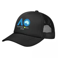 Unisex Cool 2024 AO Tennis Australian Open Trucker Hats Fashion Mesh Baseball Cap Hats Trucker Hat Breathable Sun Caps Autumn 2