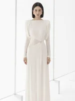 فستان شيفون نسائي من DEAT-Kink ، رقبة مائلة ، خصر فضفاض ، لون واحد ، فساتين سيدة مكتب ، موضة غير رسمية ، جديد ، صيف ، 13DB7036 ، 1