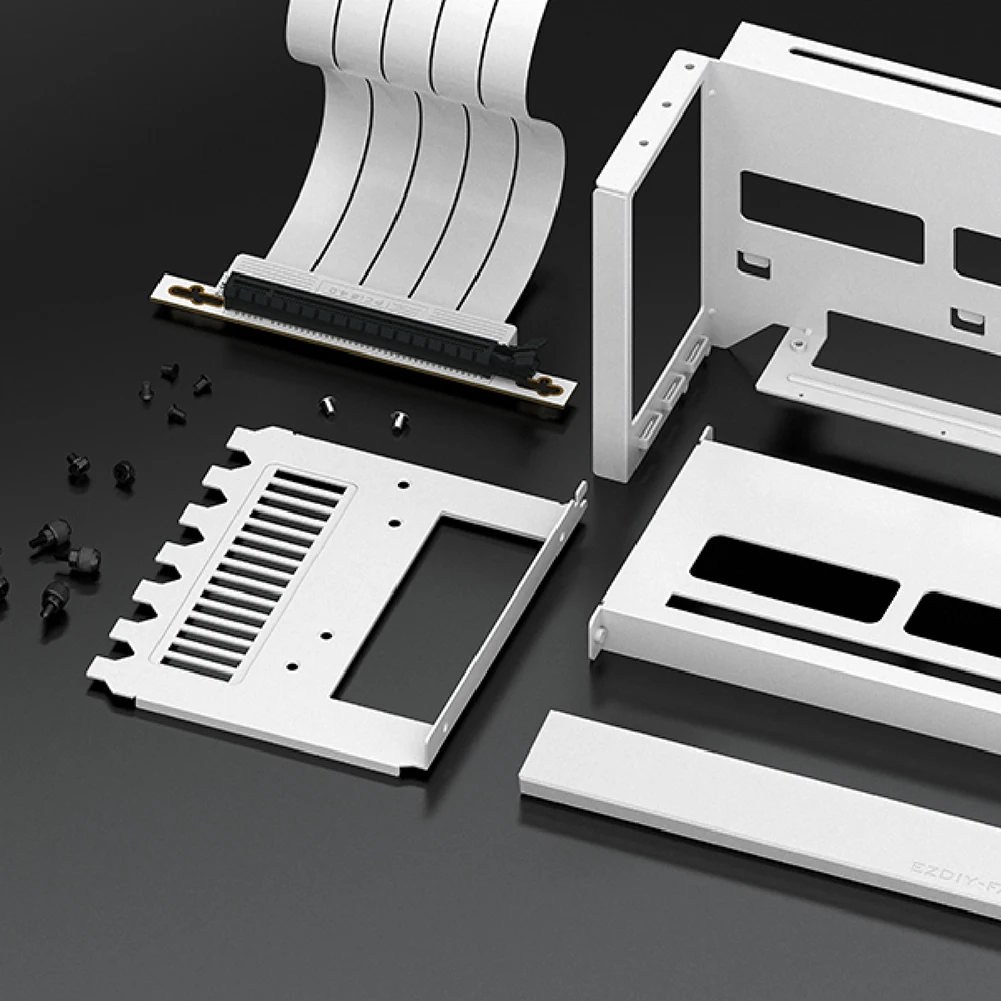 Soporte Vertical para tarjeta gráfica ARGB, soporte de GPU, 5V, 3 pines, soporte de montaje con Cable adaptador PCI-E 4,0 X16 para PC, EZ-40