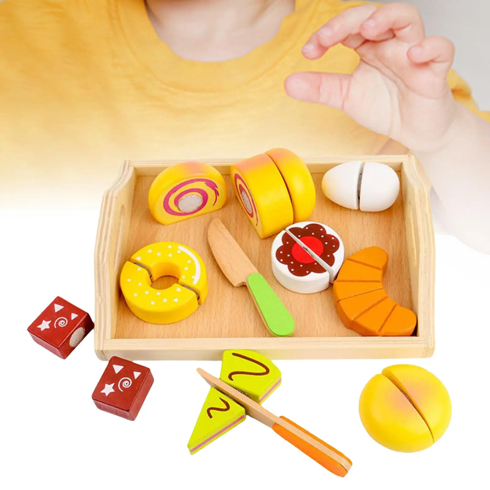 

Dollhouse Decoration Play Food Miniature Dessert Dollhouse Kitchen Foods Bread for Bakery Restaurant Desktop Dining Table Decor