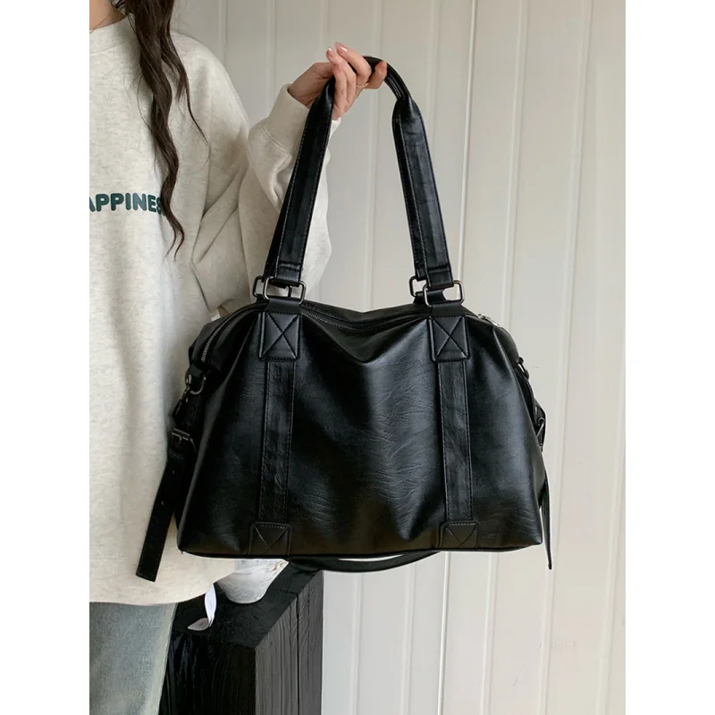 Women's travel handbag, brand new casual large capacity handbag, suitable for both girls and women, with multiple pockets