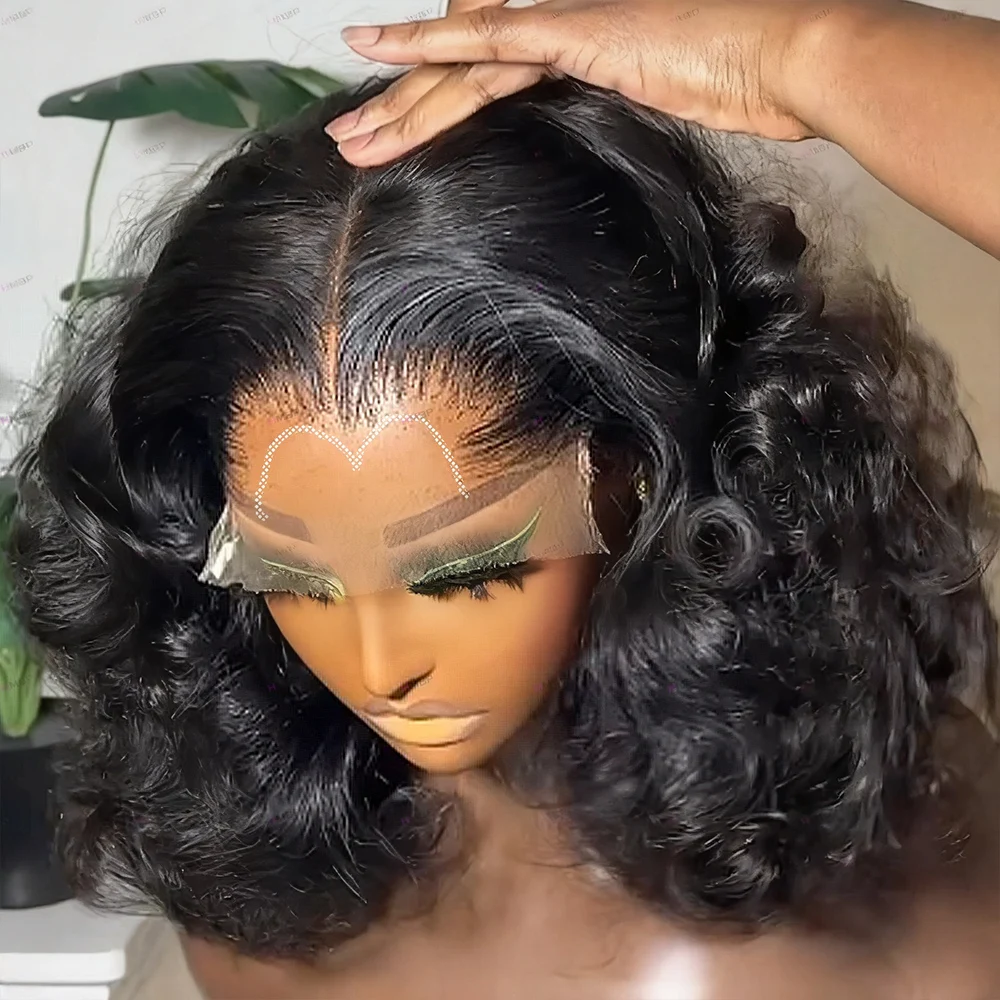 Perruque BOB Courte Perruque Afro Naturelle Humain Perruque Bouclée Perruque Naturel Sans Colle 7×5 Perruque Lace Closure Prêt à vitation Pré-Plumé Perruque Hd Lace Transparente 13×4 13×6 Perruque Bouclée 250%