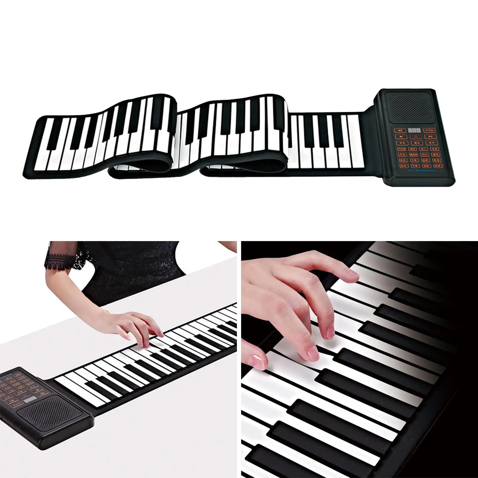 88 Keys Roll up Flexible Piano Travel Piano Silicone Electronic for Kids for Home Gifts Holiday Gift Children Adults