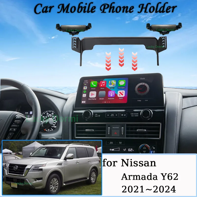 For Nissan Armada Y62 ~ New Magnetic MagSafe Screen Car Mobile Phone Holder GPS Bracket Gravity Stand Auto Accessories
