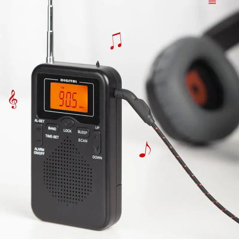 

Pocket Radio Handheld Mini Portable Radio AM FM Transistor Radio With Loud Speaker With Long Range Radio For Indoor Outdoor