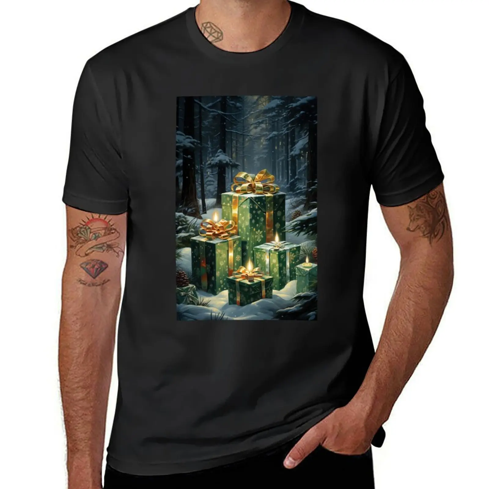 

Enchanted Winter Giftscapes T-Shirt plain blacks korean fashion mens t shirts casual stylish