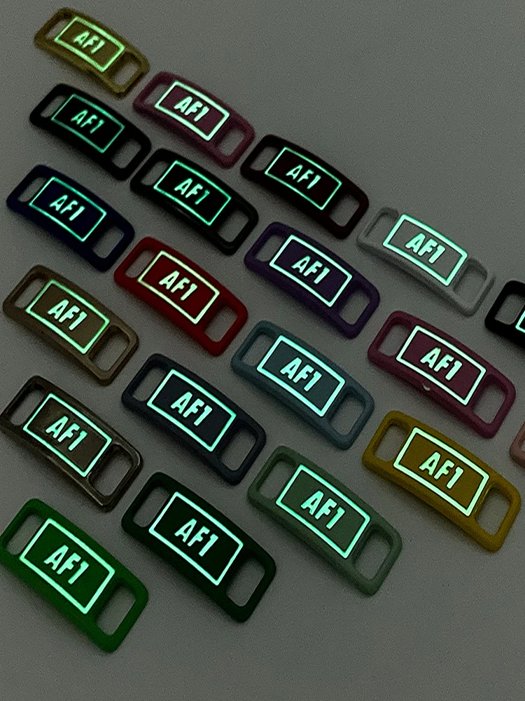 Luminous AF1 Shoelace Buckle AJ1 Shoes Night Running Luminous All-match Fluorescent Decorative Shoe Buckle Accessories Luxurious