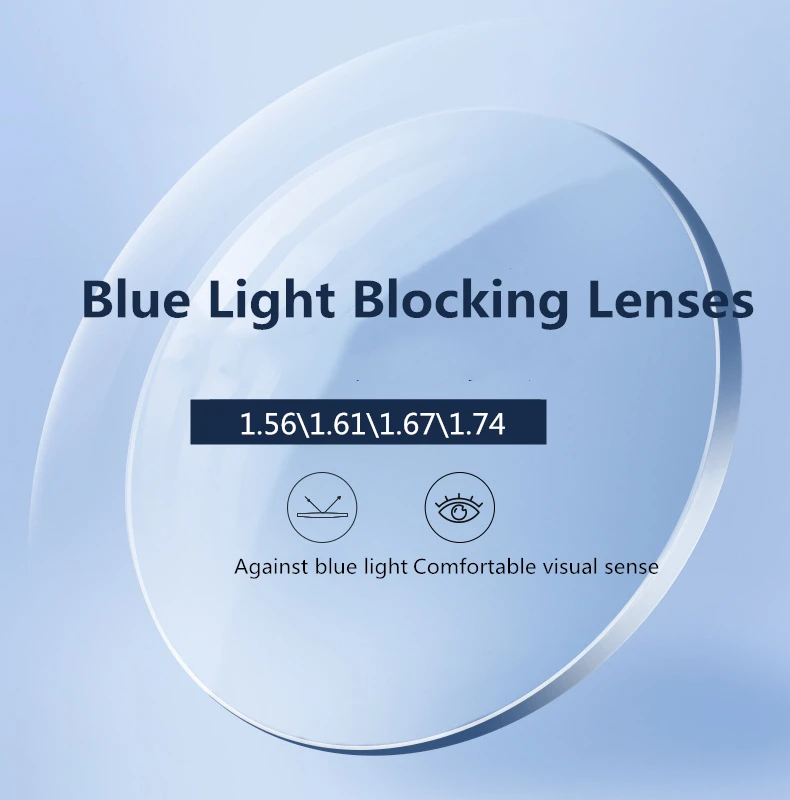 Senta Anti Blue Light Blocking CR-39 Resin Aspheric Prescription Myopia Hyperopia Scratch-resistant Optical Lenses Custom