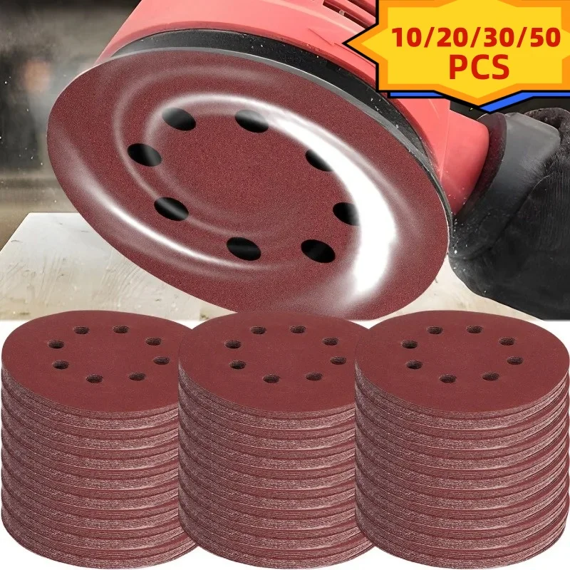 Versatile Sanding Discs - 125mm, Multi-Surface Polishing Pads, 40-3000 Grit