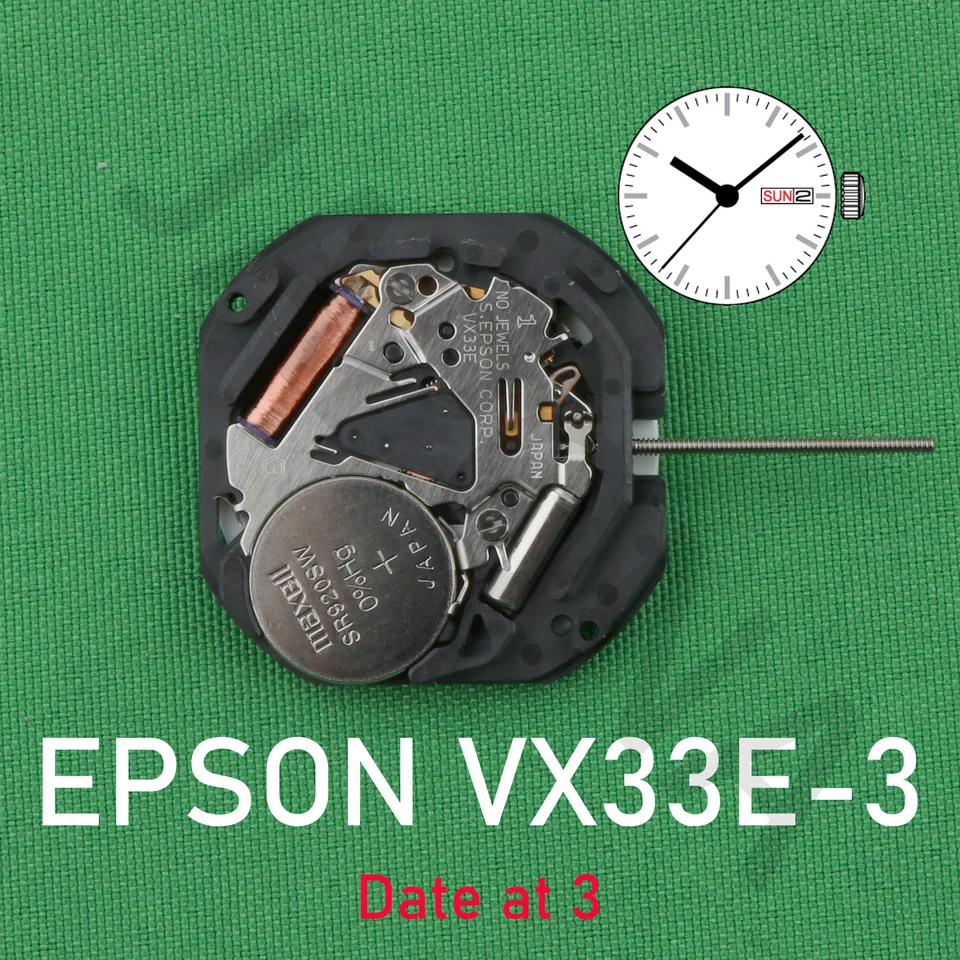 EPSON VX33 movement with date Calendar display japan movement