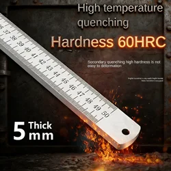 Industrial - Grade Stainless Steel Ruler - Multi - Purpose Tool with Enhanced Thickness for Precision Measuring & Safety (Thick - 5mm)