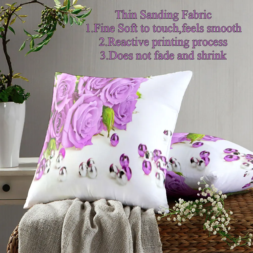 Decorative Pillow Case Cover 40x40 Cm - Letter Print Modern Design