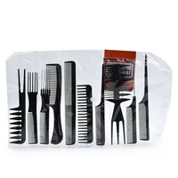 10pcs Barber Hairdressing Combs Multifunction Hair Detangler Comb Anti-static Haircare Hairstyling Set Stylist Accessories Tools 1