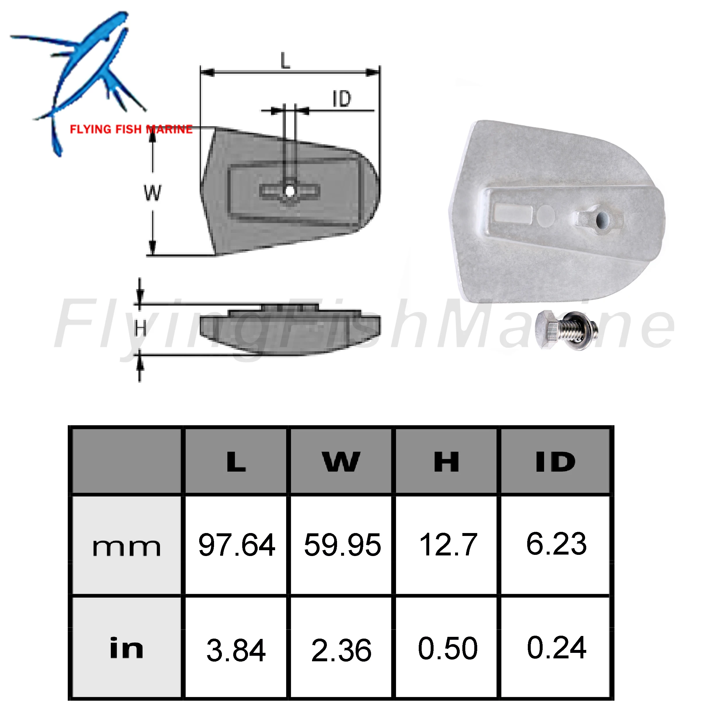 Outboard Motor 6G1-45251-03 6N0-WG525-00 Lower Unit Gearbox Drive Anode for Yamaha Boat Engine 6C/6D/8C 6HP 8HP