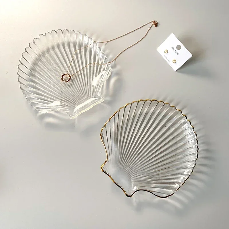 Jewelry Shell Plate Storage Trays Ceramic Dishes Ring Earings Home Decorative Design storage tray