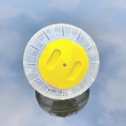 Amusing Spherical Translucent Pet Running Toy with Durable Plastic - Diameter 14.5cm (White and Yellow)