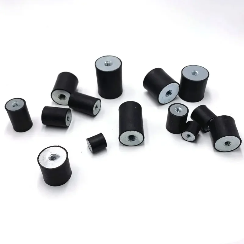 

4Pcs M6 M8 Double Female Thread Rubber Shock Absorbers Anti Vibration Isolator for Air Compressors Water Pump Welding Machine