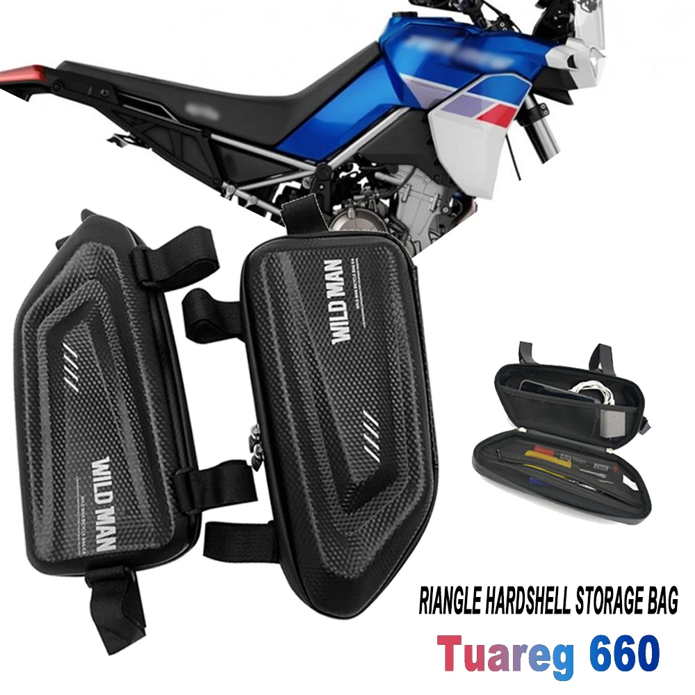 For Tuareg 660 Tuareg660 Adventure motorcycle modified side bag waterproof triangle side bag hard shell bag_voghion.com