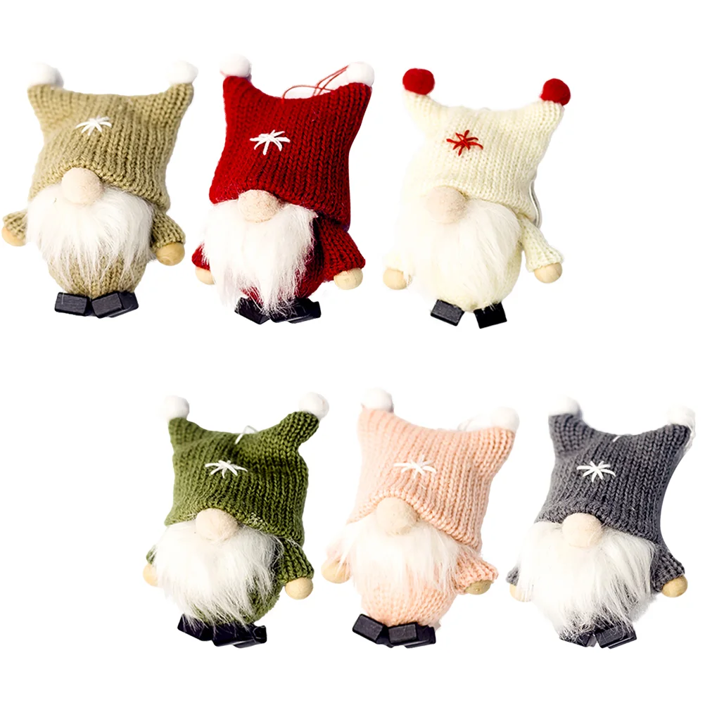 

6 Pcs Nativity Ornament Christmas Dool Decor Craft Hangings Yarn Decoration