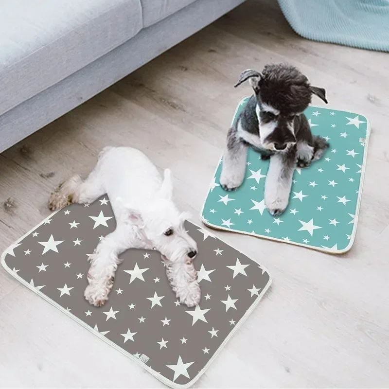 Dog Training Pad Dog Diaper Pet Urine Pad 50x70cm Reusable Waterproof Mat Cooling Summer Pad Washable Training Mattress Dog Car Seat Cover
