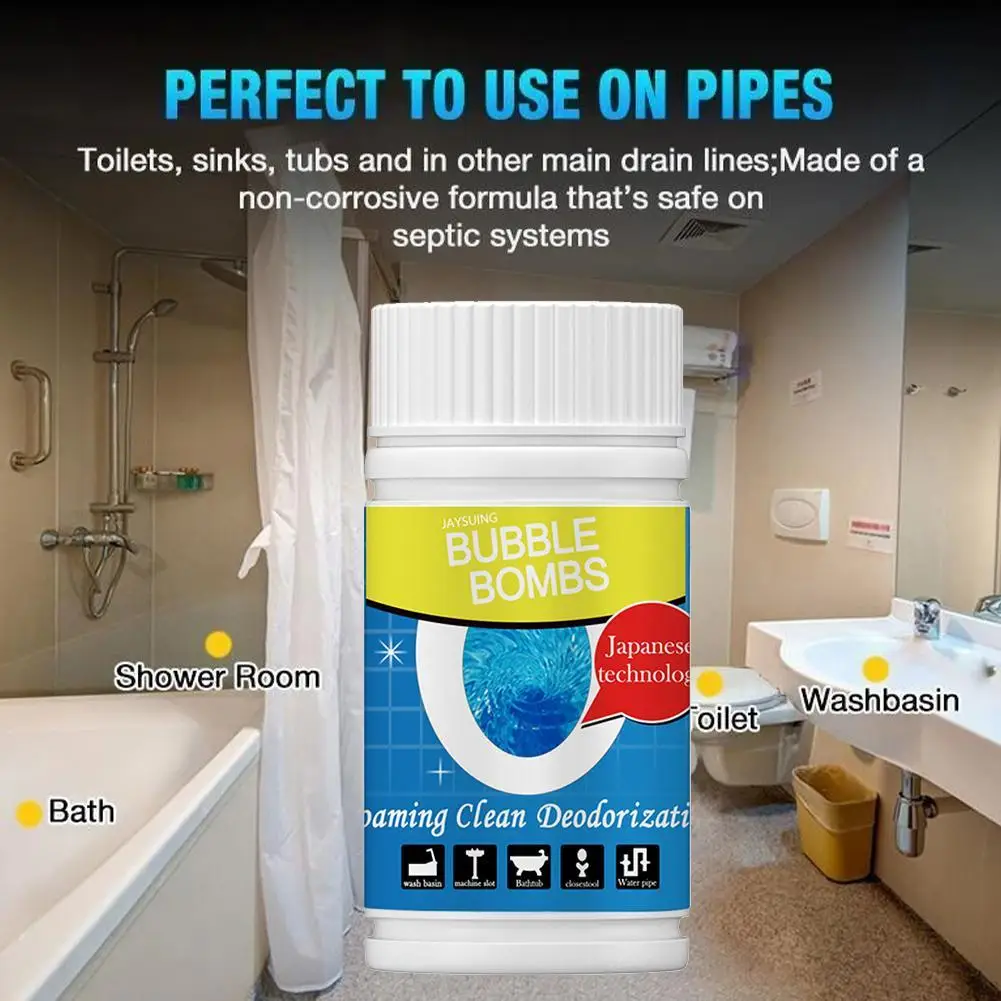 

100g Powerful Kitchen Pipe Dredging Agent Dredge Deodorant Tools Drain Cleaner Fast Cleaning Sewer Toilet Sink F2P4