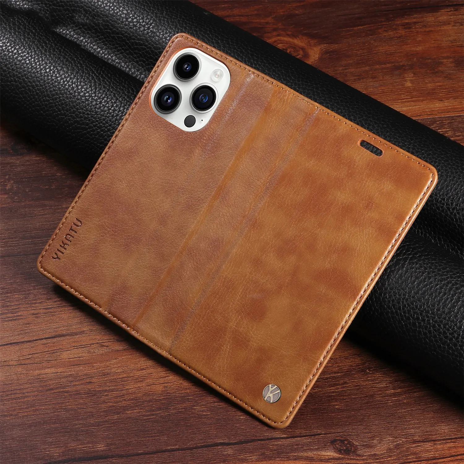 Leather Wallet Case For iPhone 16 Pro 15 14 Plus 13 12 Mini 11 Pro Max Holder Stand Flip Phone Cover For iPhone XR XS Max Coque 5