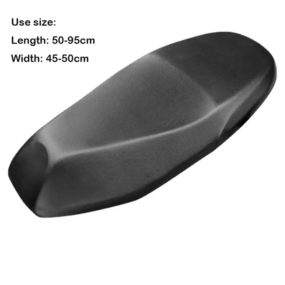 Large Motorcycle Seat Sun Cover – 210D Oxford Cloth, Water Resistant, With Storage Bag (58.8x50.2 In)