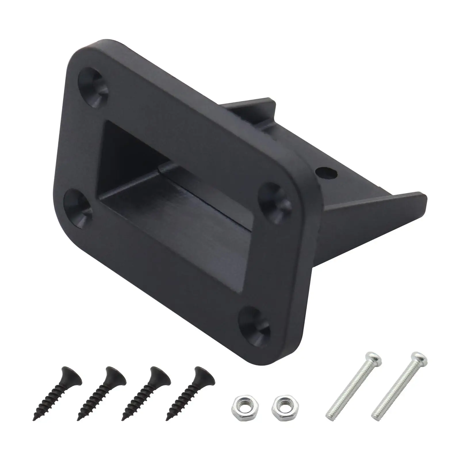 

Flush Mount Recessed Plate with Screw Plug Mounting Bracket Panel Cover for Connector Plug Automotive Exterior Accessories