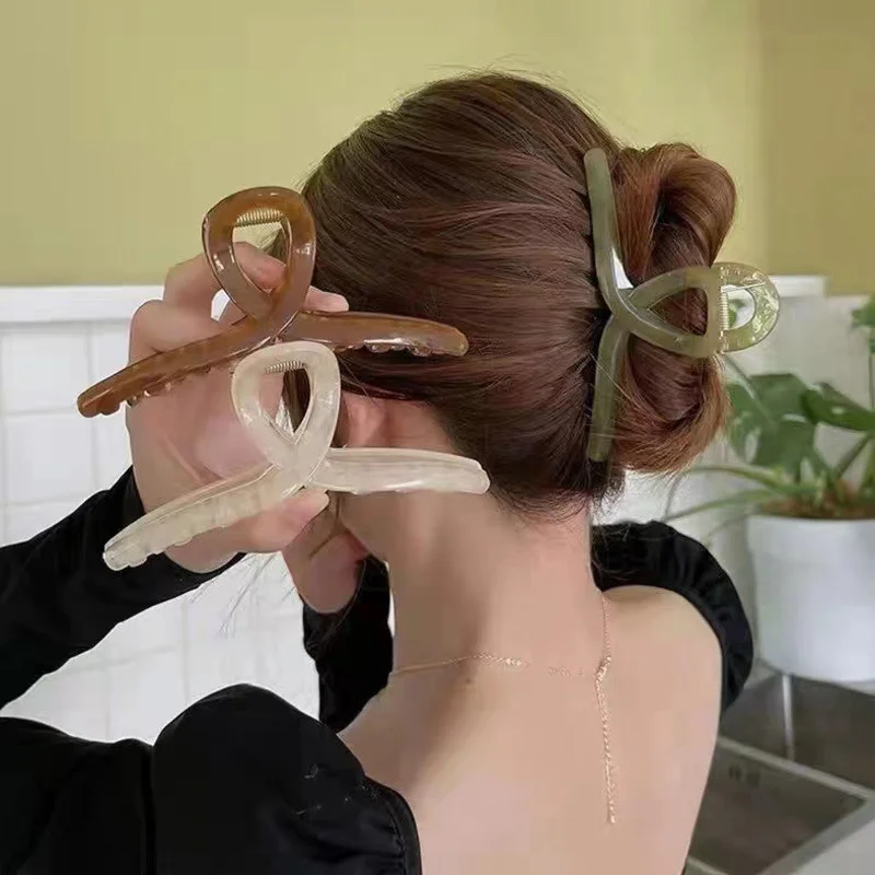 Mode Kreuz Haars pange große Haars pangen Krabbe Haar Kralle koreanische Bad Clip Pferdes chwanz Clip Klaue Clip für Frauen Mädchen Haarschmuck