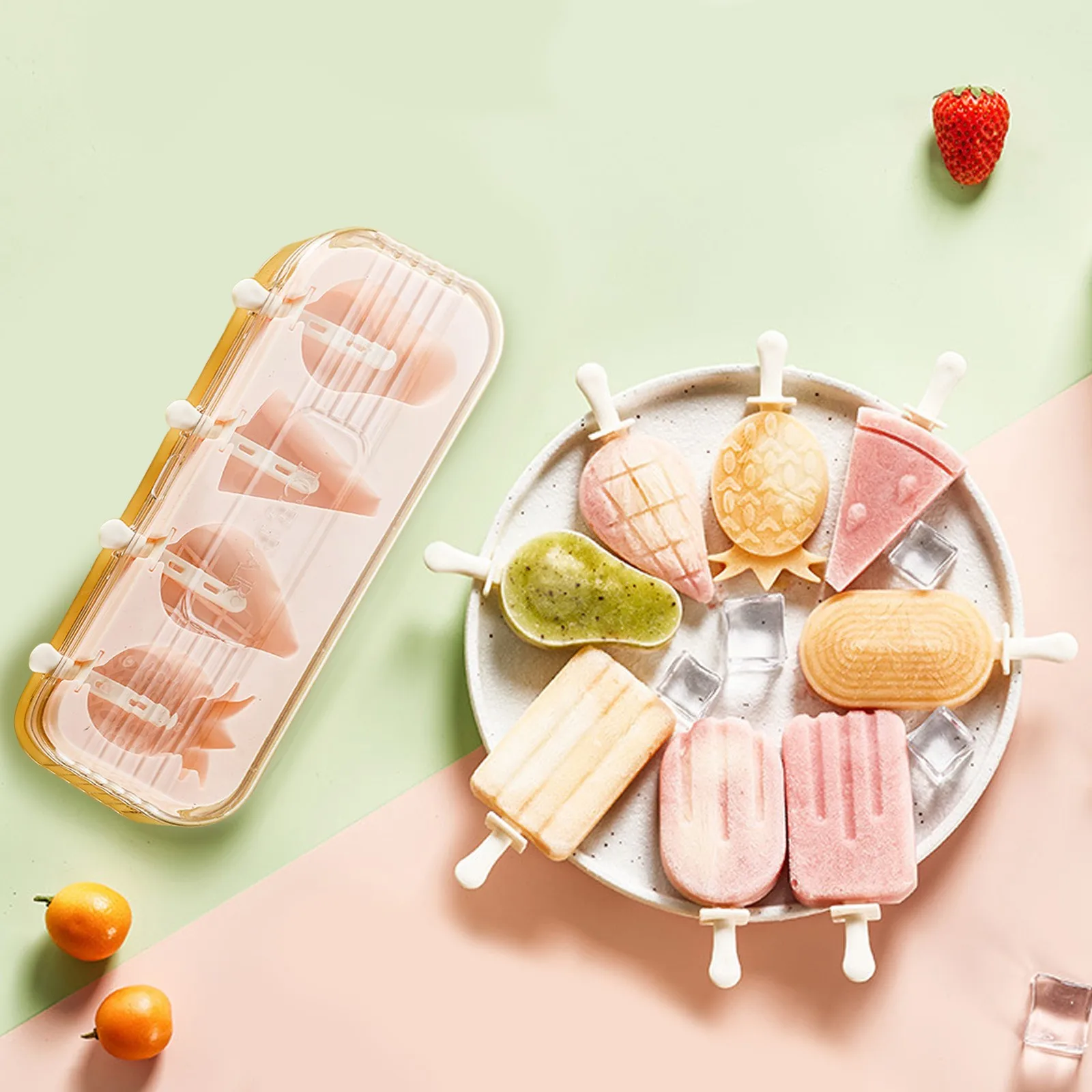 

Коробка для льда в клетку, силиконовая коробка для льда, мороженое, мороженое для домашнего пользования, коробка для льда для морозильной камеры