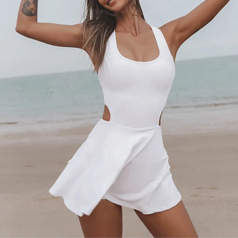 Tennis Golf Wear Dresses All in One Stretch Yoga Volleyball Sportwear Workout Running Fashion Women Training Clothes
