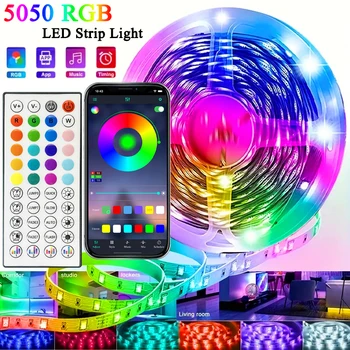 40M/131Ft Led Strip Lights APP 44Keys Music Sync Remote Control USB 5V RGB Flexible Tape for Room Decoration TV Backlight Diode