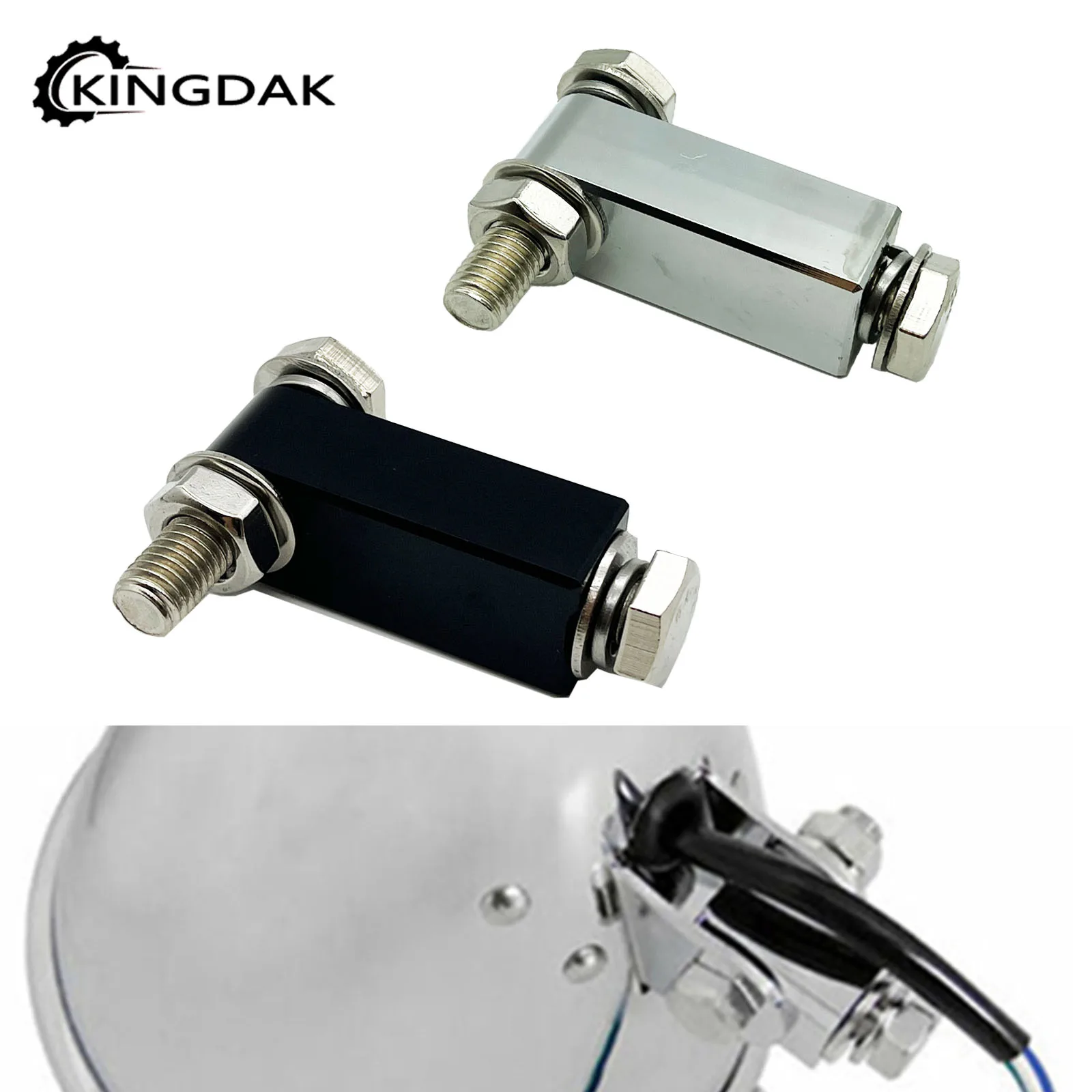 Universal Motorcycle Aluminum Headlight Headlamp Mount Bracket Block Fit For Harley Softail Dyna