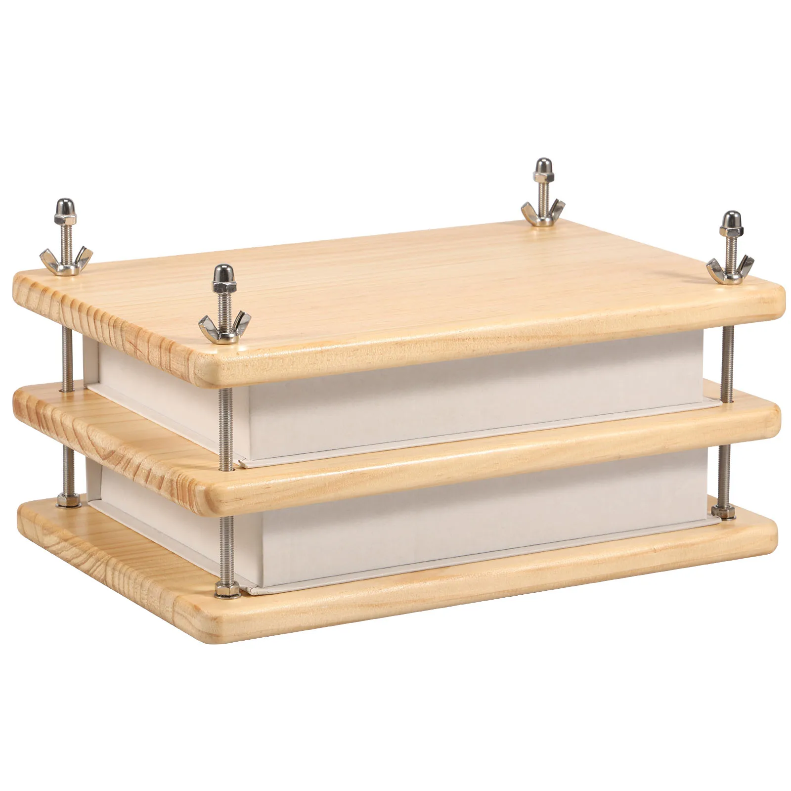 Book Press Bamboo Wood Book Binding Press Portable Paper for Bookbinding Practical Binding Tools for Craft book binding press