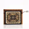 Thanksgiving Christmas Suitable Gifts Christmas Wooden Hand-Cranked Black Engraved Musical Boxes You are My Sunshine Music Box 1