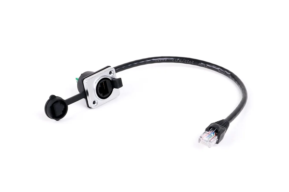 CAT5 8P8C RJ45 UTP-Kabel, Stecker auf Buchse, D-Typ, Panelmontage, Ethernet, LAN-Netzwerk, 8-poliges gerades Verlängerungskabel für den Innenbereich, 0,2 m–50 m – Detail 3