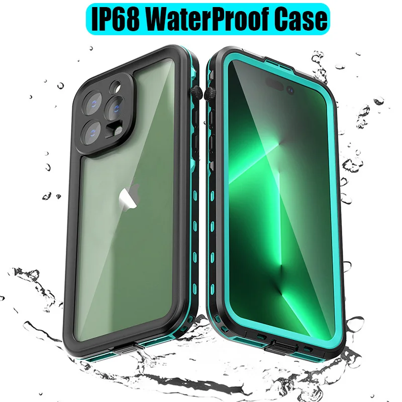 

IP68 Waterproof For IPhone 15 14 13 12 11 Pro Max XS Max XR SE 78 Case RedPepper Cover Diving Underwater Swim Outdoor Sports