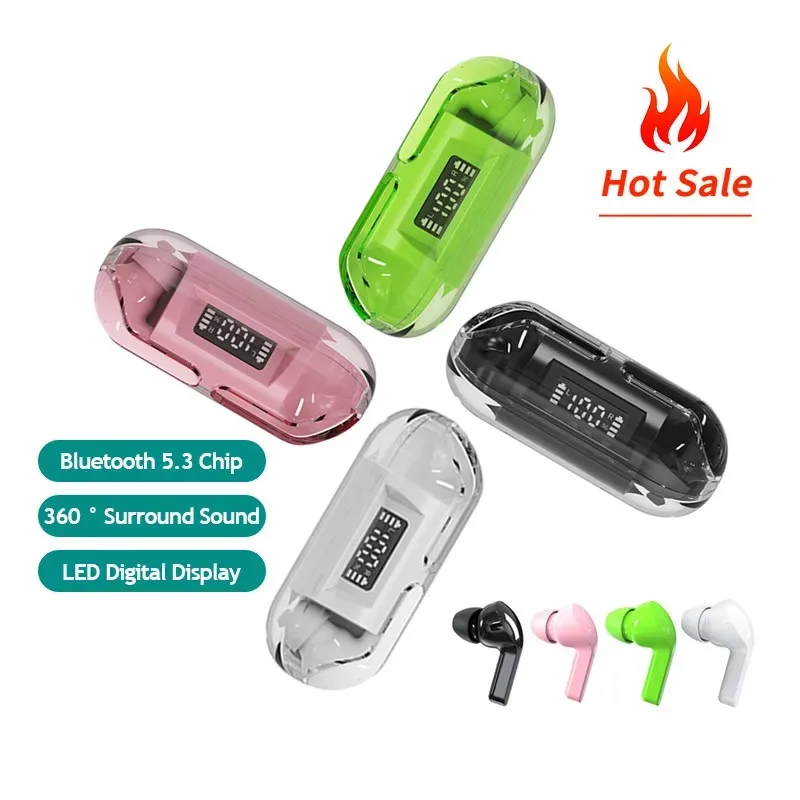 

NEW TM20 Wireless TWS Bluetooth Earphone with LED Display Touch Noise Canceling Earbuds Sports Music Game Headset Waterproof