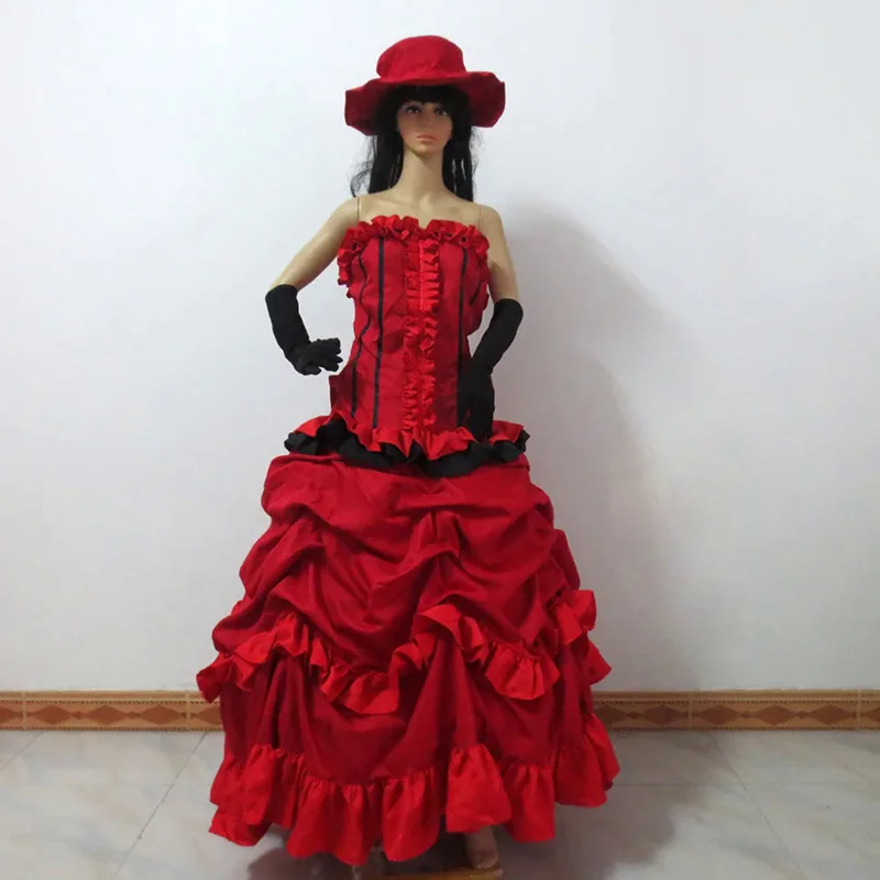 

Black Butler Cosplay Madame Red Angelina Lolita Evening Dress Gown Rode Halloween Uniform Cosplay Costume Customize Any Size