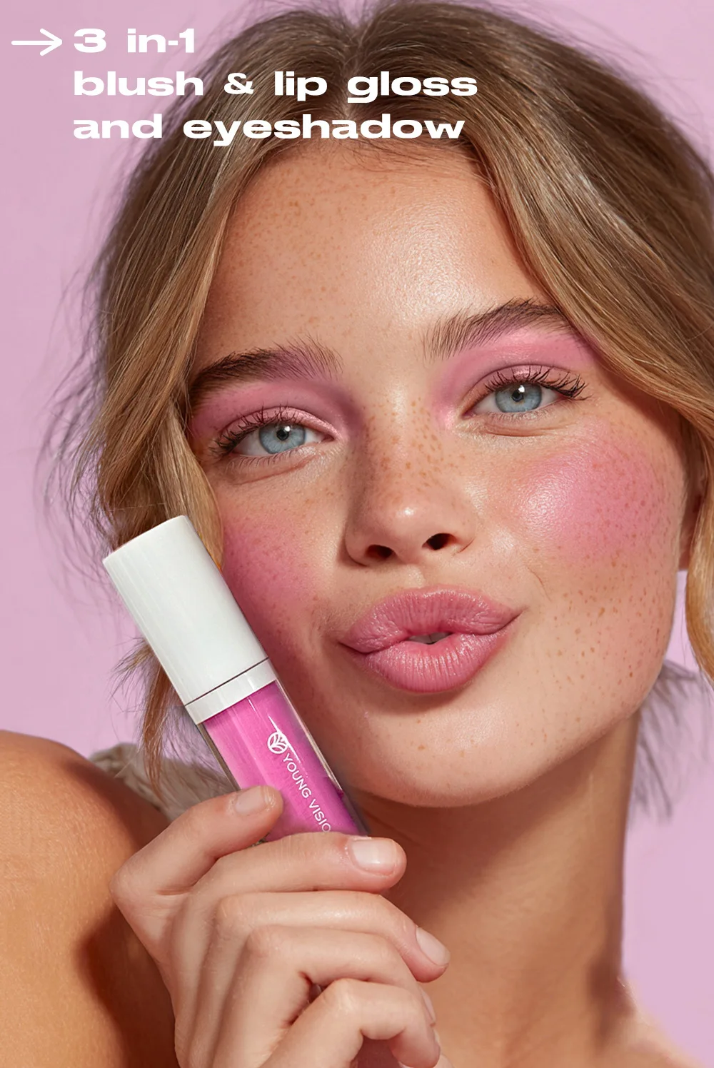 Description Picture 3 of itemYOUNG VISION 3 Matte color Liquid Blush Moisturizing Brightening Rouge Blush Modified Contour to Brighten Skin Tone