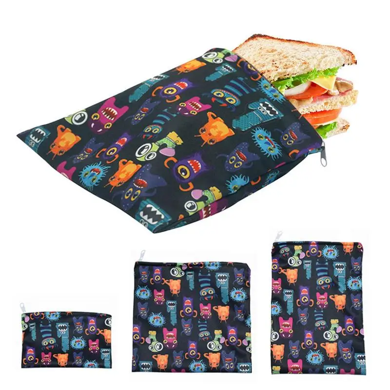 

Pcs Reusable Snack Bag Waterproof Bread Sandwich Bag Pouch Portable Breakfast Holder For School Camping Work Travel