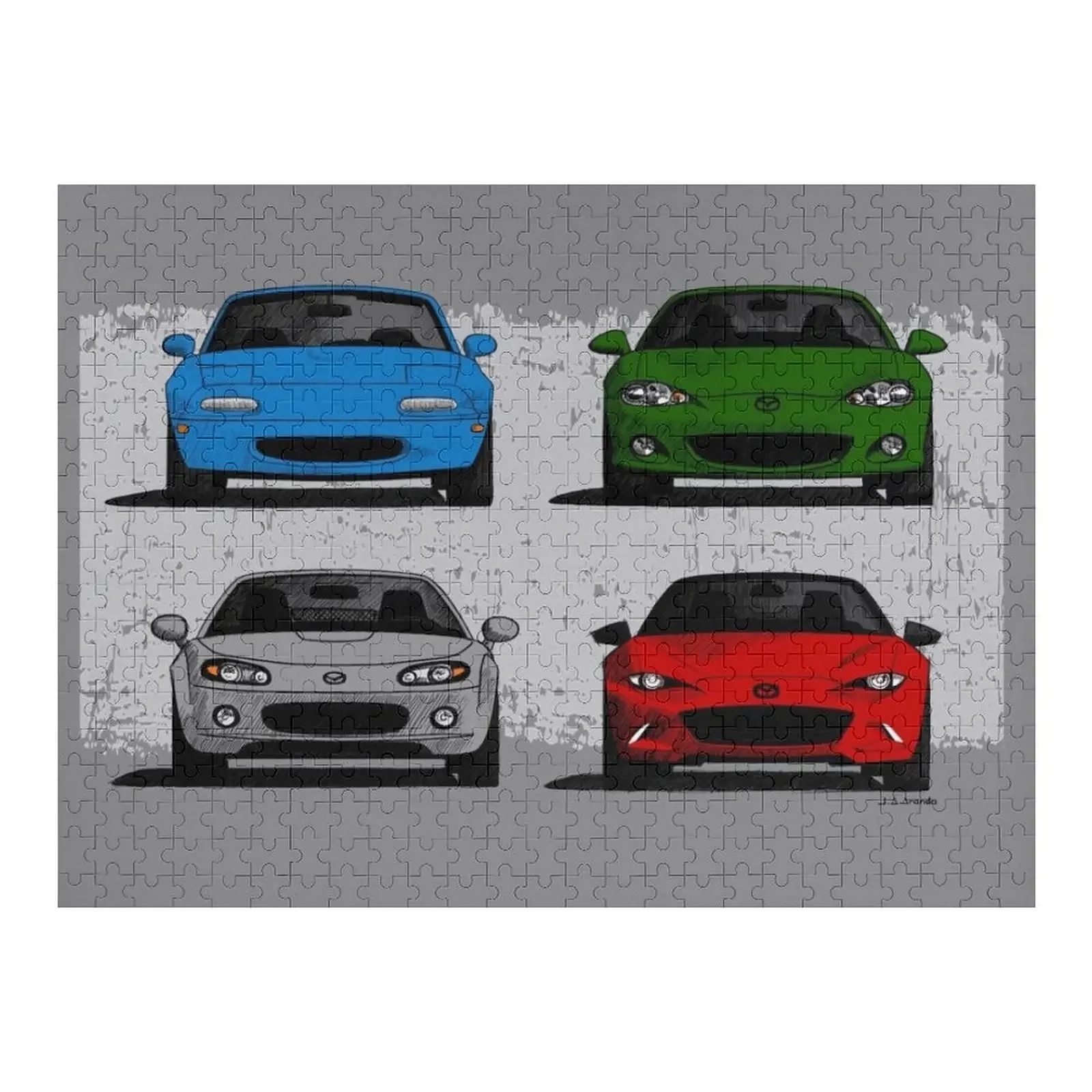 The four generations of the MX5 Miata Jigsaw Puzzle Jigsaw For Kids Customized Toys For Kids Personalised Puzzle